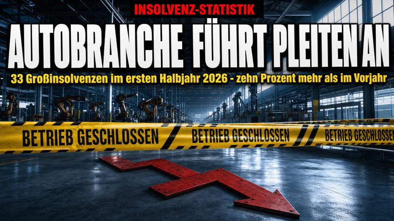 Pleitewelle rollt: Autobranche führt die Insolvenz-Statistik an