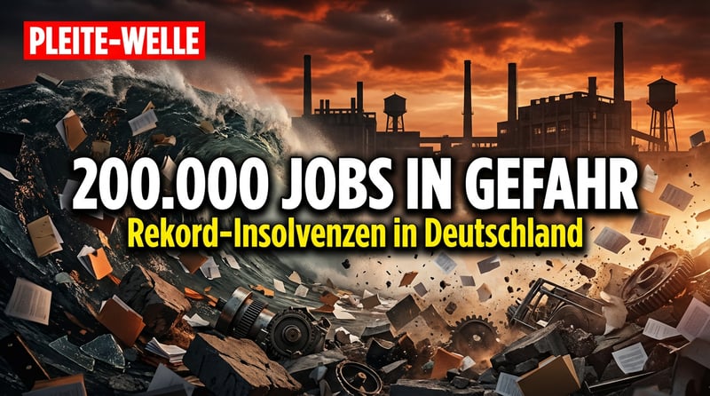 Pleitewelle rollt über Deutschland: 200.000 Arbeitsplätze auf der Kippe