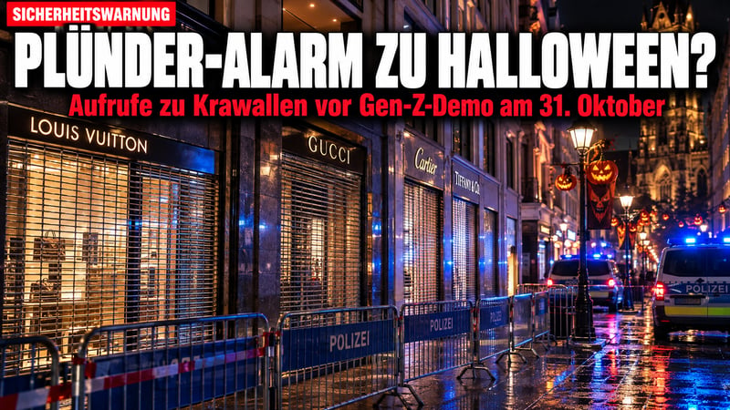 Plünder-Aufrufe zur Gen-Z-Demo: Droht Deutschland ein Halloween-Chaos?