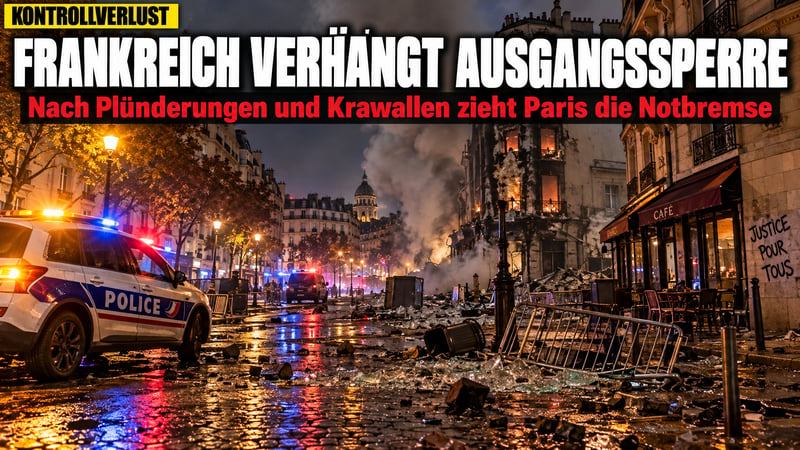Plünderer, Brände, Kontrollverlust: Frankreich greift zur Ausgangssperre!
