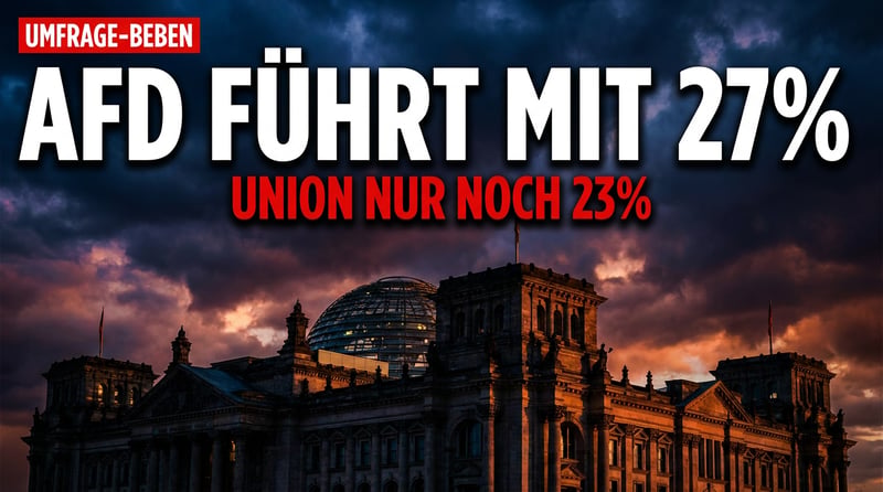 Polit-Beben in der Umfrage: AfD enteilt der Union – und die FDP klammert sich an die Fünf-Prozent-Hürde