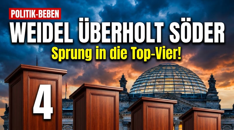 Politbarometer-Schock für Berlin: Alice Weidel überholt Söder und stürmt die Top-Vier