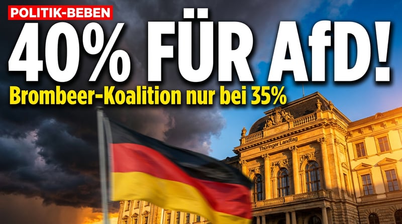 Politisches Beben in Thüringen: AfD klettert auf Rekordhoch – die Brombeer-Koalition wankt