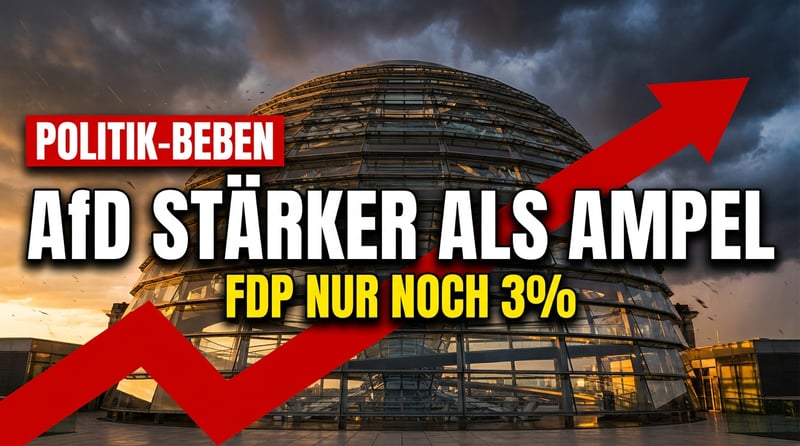 Politisches Erdbeben: AfD allein so stark wie die gesamte einstige Ampel – und die FDP versinkt in der Bedeutungslosigkeit