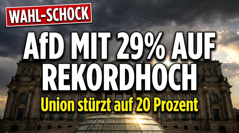 Politisches Erdbeben: AfD enteilt der Union mit historischem Neun-Punkte-Vorsprung