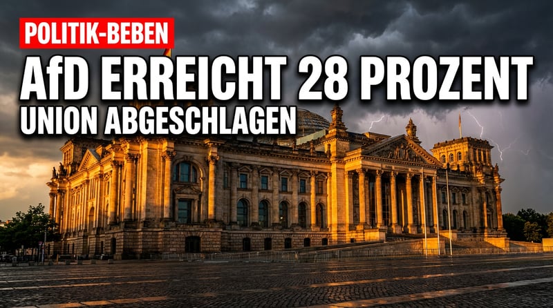 Politisches Erdbeben: AfD klettert auf historische 28 Prozent – Merz-Regierung im freien Fall