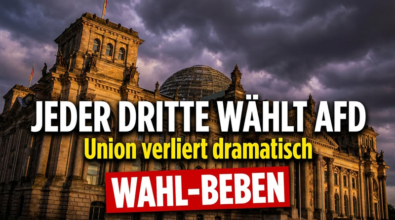Politisches Erdbeben: Erstmals will mehr als jeder Dritte die AfD wählen – die Union schrumpft