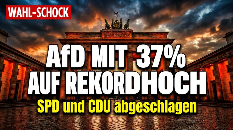 Politisches Erdbeben in Brandenburg: AfD pulverisiert alle Rekorde – Woidkes Koalition liegt am Boden