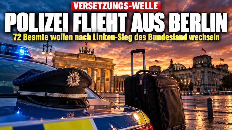 Polizei-Flucht aus Berlin: Nach Linken-Sieg wollen Dutzende weg!