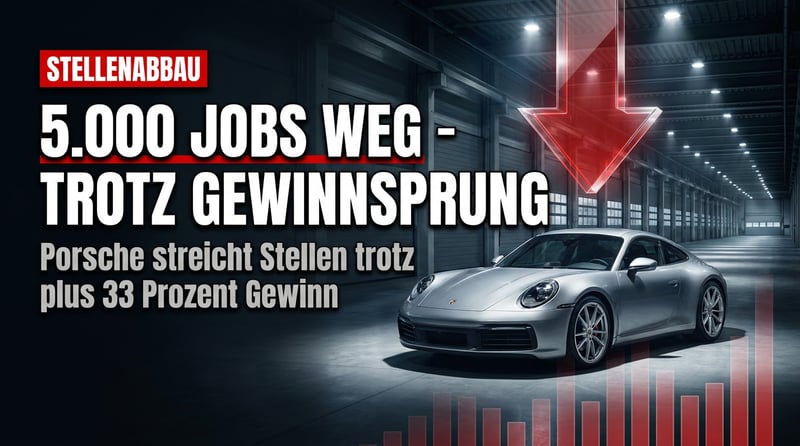 Porsche und die Rechenkunst der Verzweiflung: Ein Drittel mehr Gewinn – und trotzdem fliegen 5.000 Mitarbeiter raus