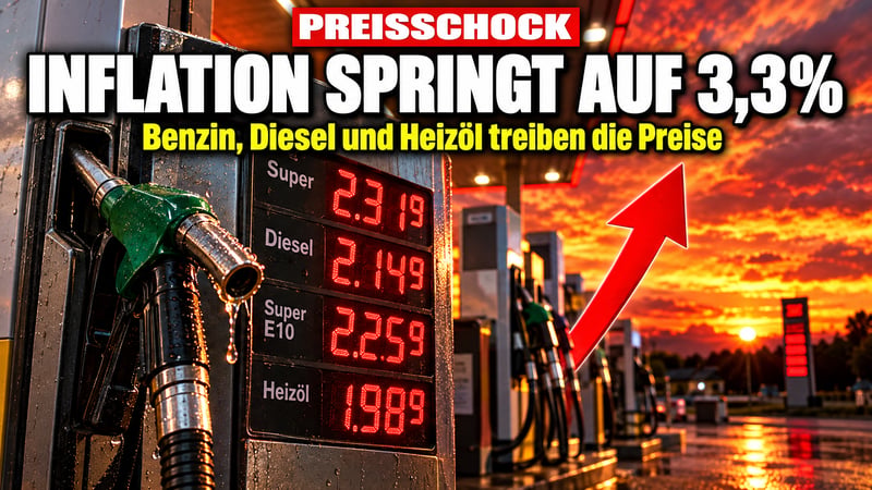 Preisschock an der Zapfsäule: Inflation springt auf 3,3 Prozent!