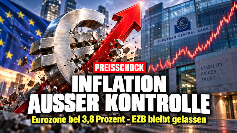 Preisschock im Euroraum: 3,8 Prozent – und die EZB bremst