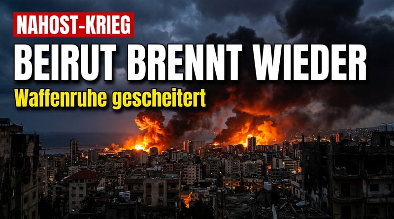Pulverfass Nahost: Israels Bomben fallen auf Beirut – die Waffenruhe ist nur noch Makulatur