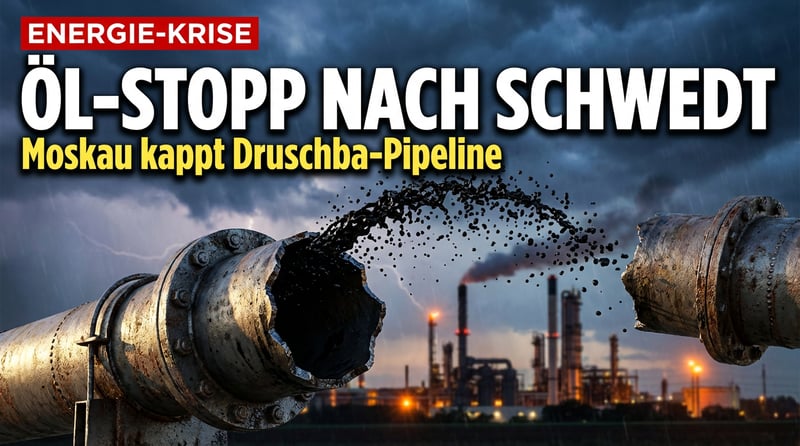 Putins Knüppel zwischen den Beinen: Moskau kappt Öl-Lebensader nach Schwedt