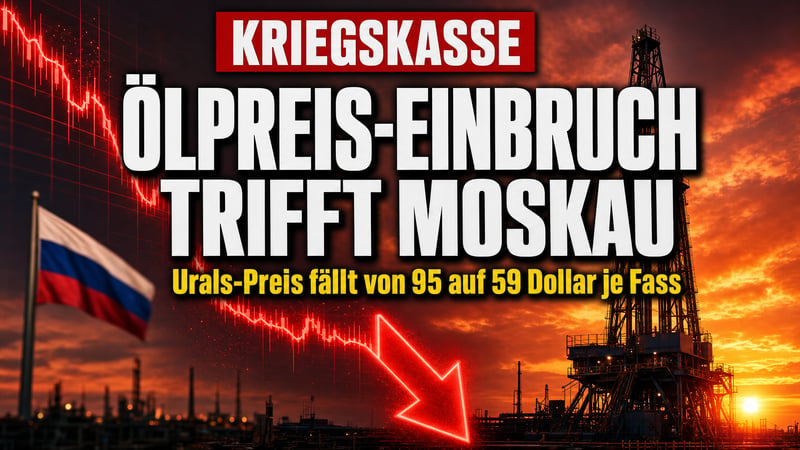 Putins Ölkasse schrumpft: Urals bei 59 Dollar – Einnahmen brechen ein