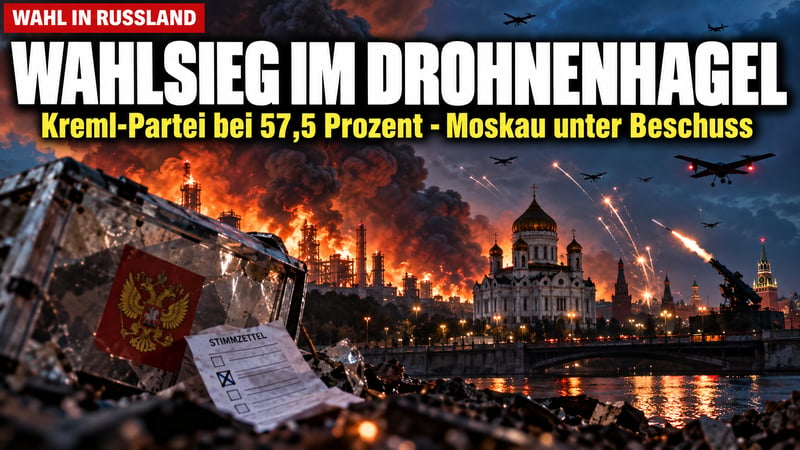 Putins Wahl im Drohnenhagel: 57,5 Prozent – und Moskau brennt