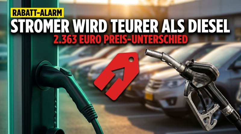 Rabattschlacht mit Ansage: Warum der Stromer plötzlich teurer wird als der Diesel