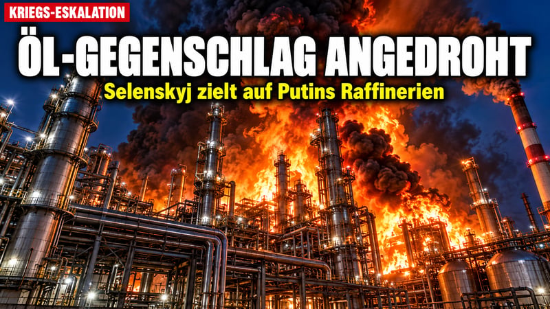 Raffinerien im Visier: Selenskyj droht Putin mit dem Öl-Gegenschlag!