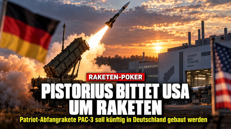 Raketen-Poker in Washington: Pistorius bittet um PAC-3 made in Germany