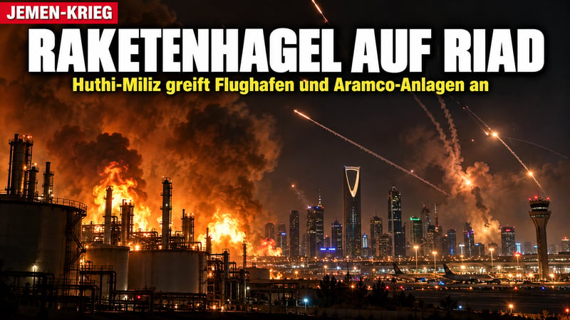 Raketenhagel auf Riad: Huthis greifen Saudi-Arabiens Herz an!