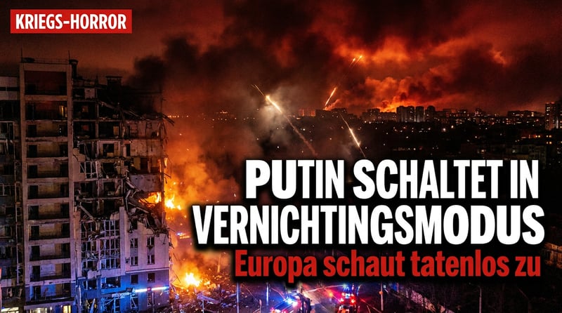 Raketenhagel über Kiew: Putin schaltet in den Vernichtungsmodus – und Europa schaut tatenlos zu