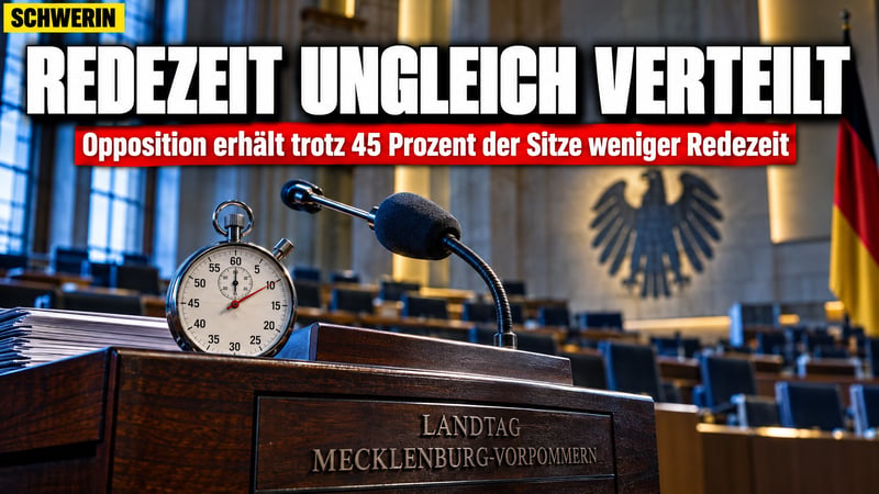 Redezeit-Poker in Schwerin: Wird die Opposition kleingehalten?