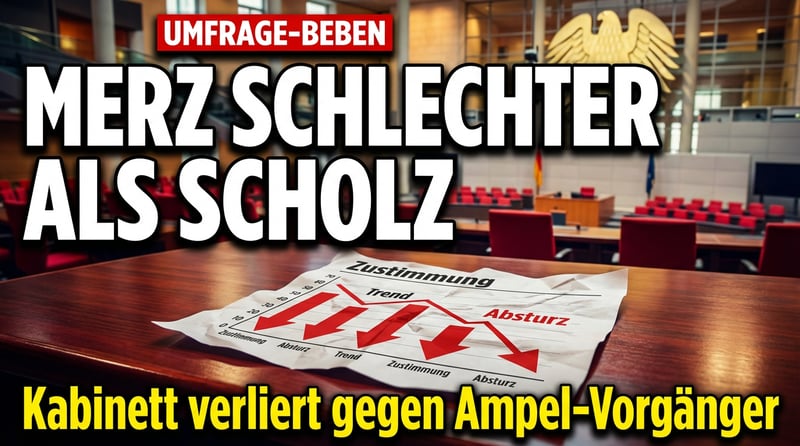 Regierung Merz im Umfragetief: Sogar Scholz schneidet besser ab als der Kanzler