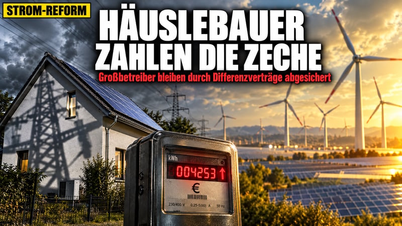Reiches Strom-Reform: Häuslebauer zahlen, Großbetreiber bleiben verschont?