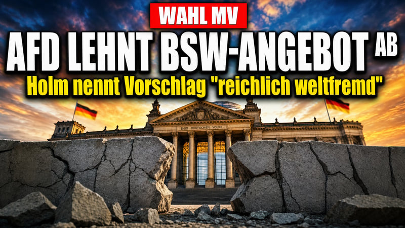 „Reichlich weltfremd“: AfD lässt BSW-Angebot in MV abblitzen