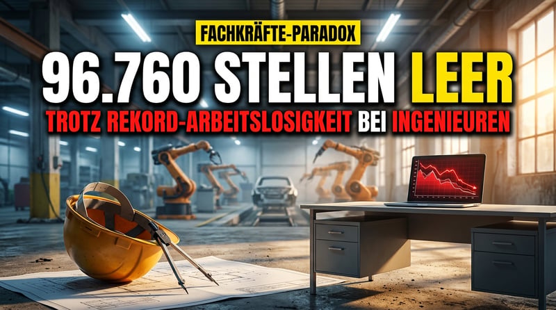 Rekordarbeitslosigkeit unter Ingenieuren – und trotzdem fehlen 96.760 Fachkräfte: Das deutsche Wirtschaftswunder frisst seine Kinder