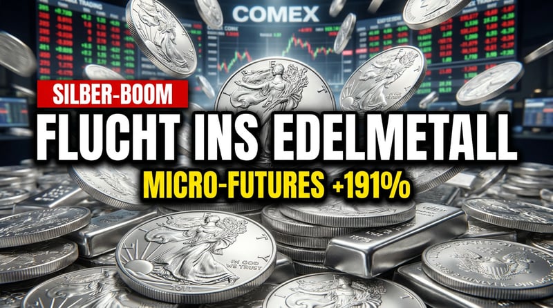 Rekordjagd an der COMEX: Wenn Micro-Silver-Futures explodieren, ist die Flucht ins Edelmetall längst im Gange