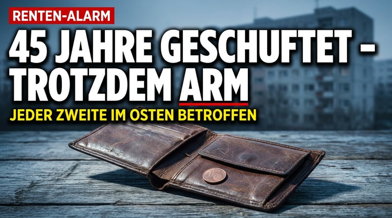 Renten-Alarm im Osten: Wer 45 Jahre schuftet, landet trotzdem in der Armutsfalle
