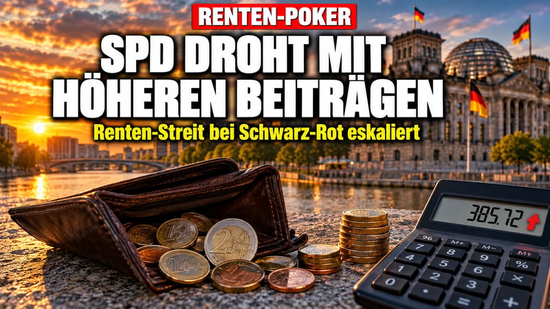 Renten-Poker bei Schwarz-Rot: SPD droht mit höheren Beiträgen!