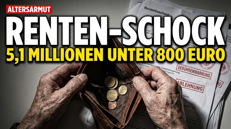 Rentenschock für die Babyboomer: 5,1 Millionen droht der Absturz unter 800 Euro