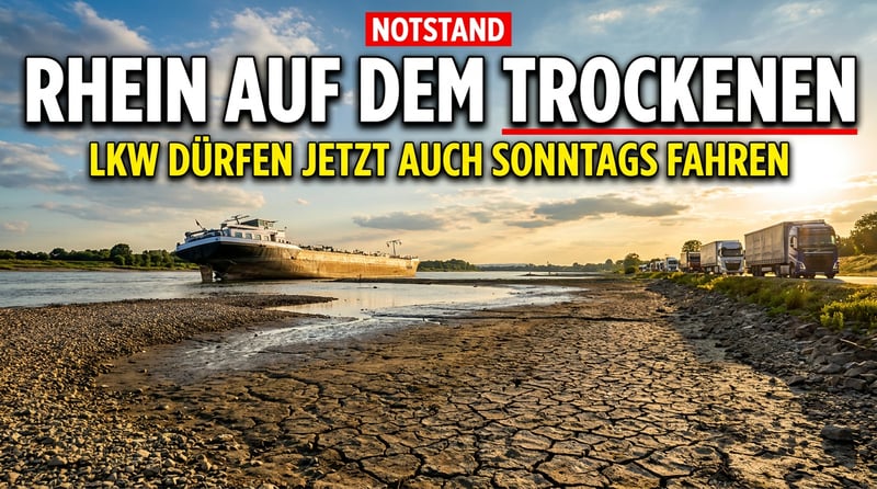 Rhein auf dem Trockenen: Wenn der Sonntag der Infrastruktur geopfert werden muss