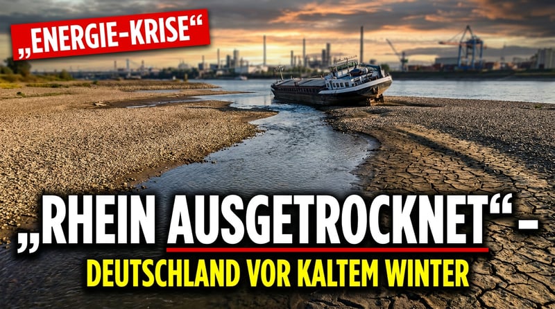 Rhein auf Rekordtief, Gasspeicher halb leer – Deutschland schlittert erneut ungebremst in den Winter