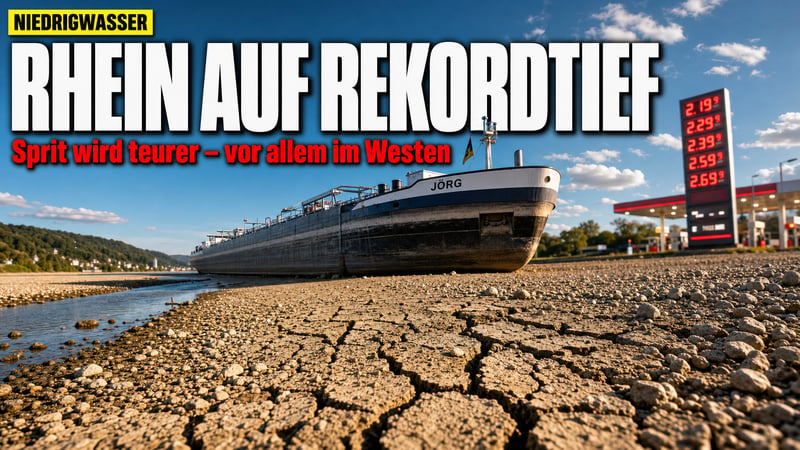 Rhein auf Rekordtief: Jetzt zahlt der Autofahrer die Zeche