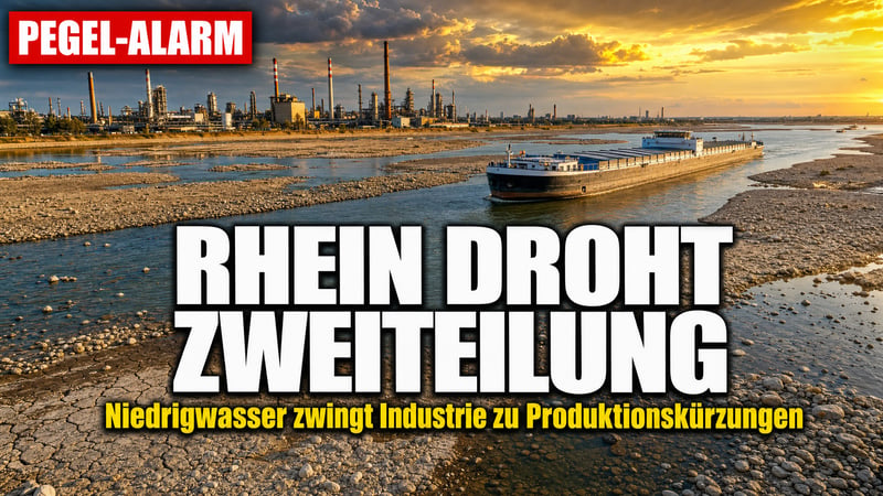 Rhein fast trocken: Jetzt drosselt die Industrie die Produktion