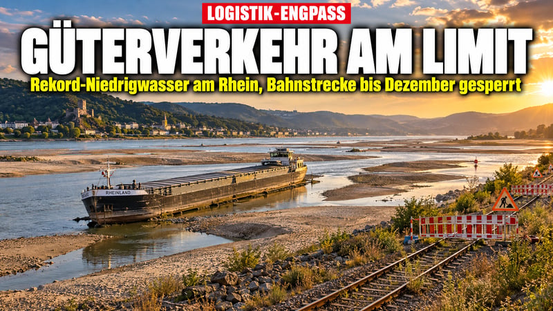 Rhein trocken, Schiene dicht: Deutschlands Güterverkehr am Limit!