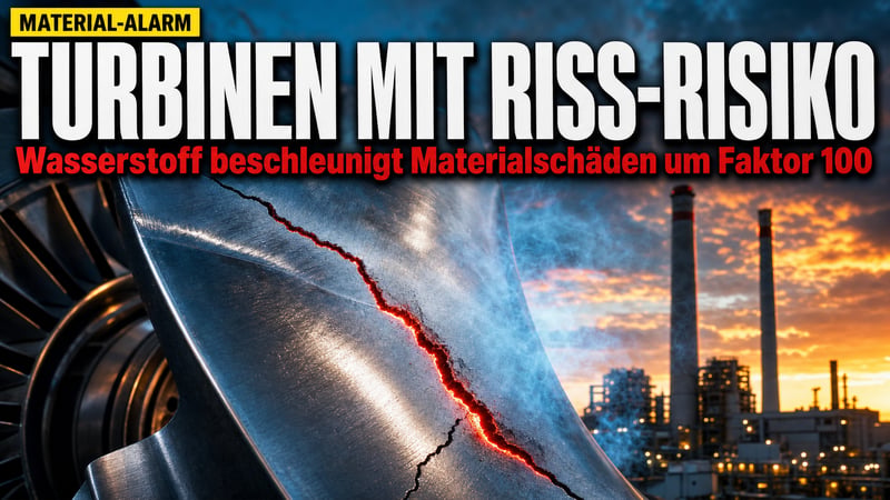Risse im Rekordtempo: Wasserstoff-Turbinen mit Materialproblem