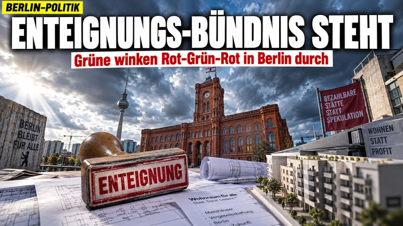 Rot-Grün-Rot in Berlin: Grüne winken Enteignungs-Bündnis durch!