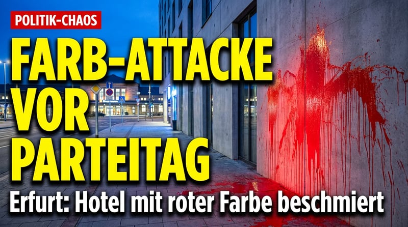 Rote Farbe statt roter Fahnen: Wie linke Chaoten Erfurt vor dem AfD-Parteitag zum Schauplatz ihrer Gewaltfantasien machen