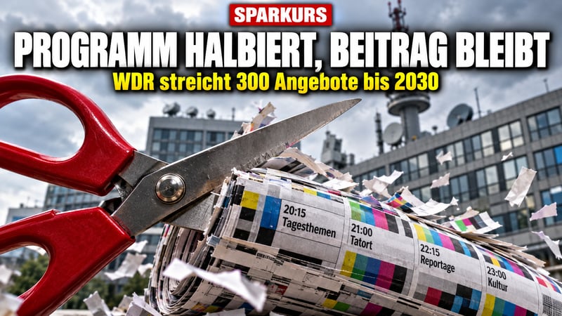 Rotstift beim WDR: Halbes Programm weg – doch wer zahlt weniger?