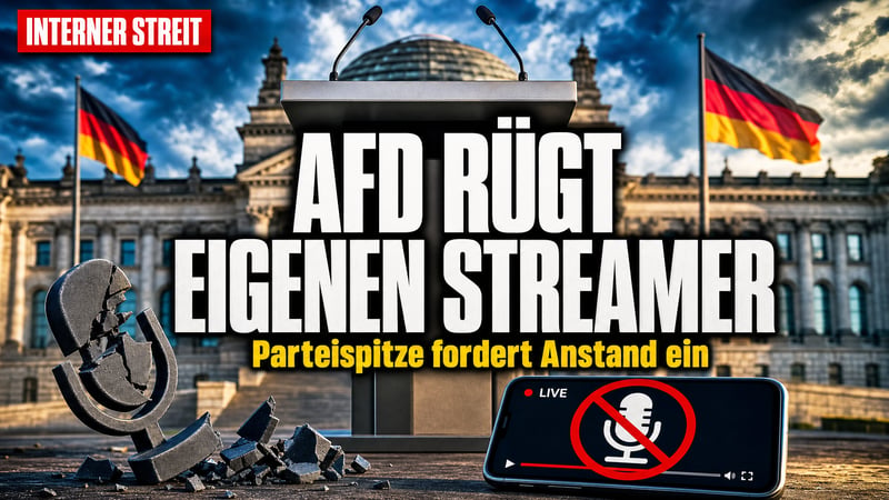 Rüffel für den eigenen Streamer: AfD zieht die Anstands-Bremse