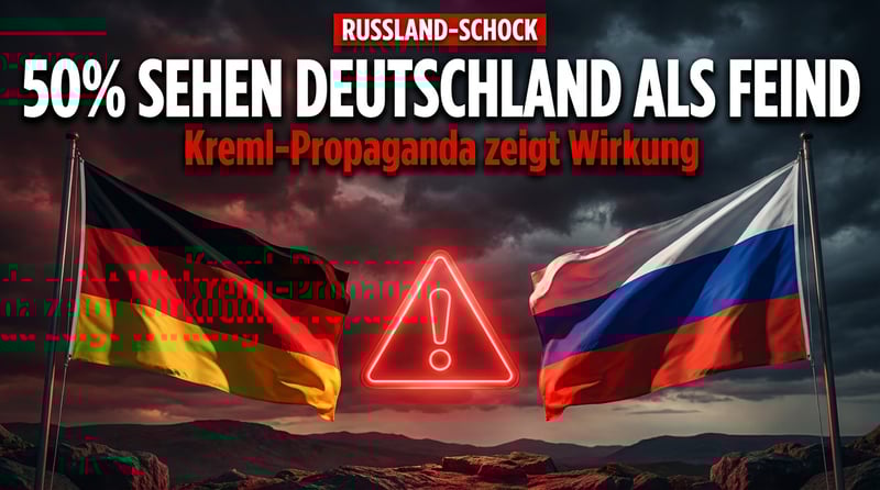 Russische Propaganda zeigt Wirkung: Jeder zweite Russe betrachtet Deutschland als Feind