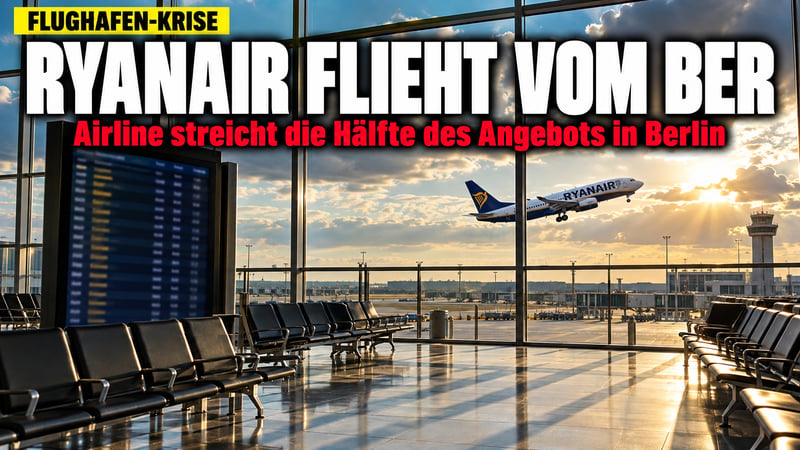 Ryanair flieht vom BER: Hauptstadt verliert die Hälfte ihrer Billigflüge!