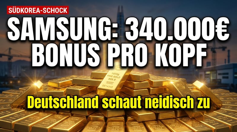 Samsungs Goldregen: 340.000 Euro Bonus pro Kopf – während Deutschland im Krisenmodus versinkt
