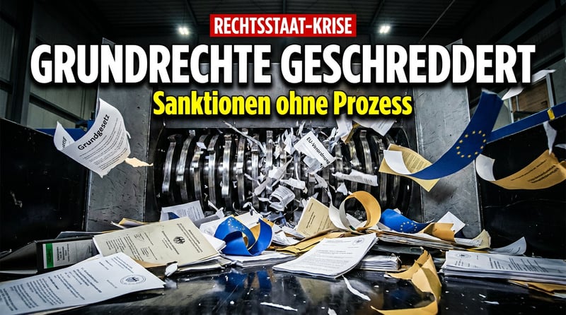 Sanktionen ohne Prozess: Wie Brüssel und Berlin Grundrechte zerschreddern