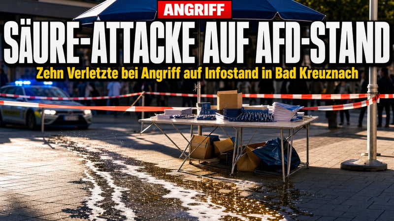 Säure-Attacke auf AfD-Stand: Zehn Verletzte in Bad Kreuznach