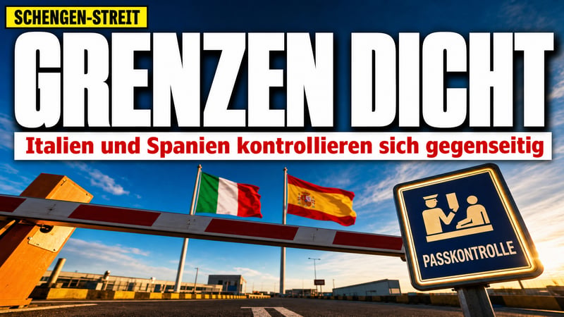 Schengen wackelt: Italien und Spanien kontrollieren sich gegenseitig!